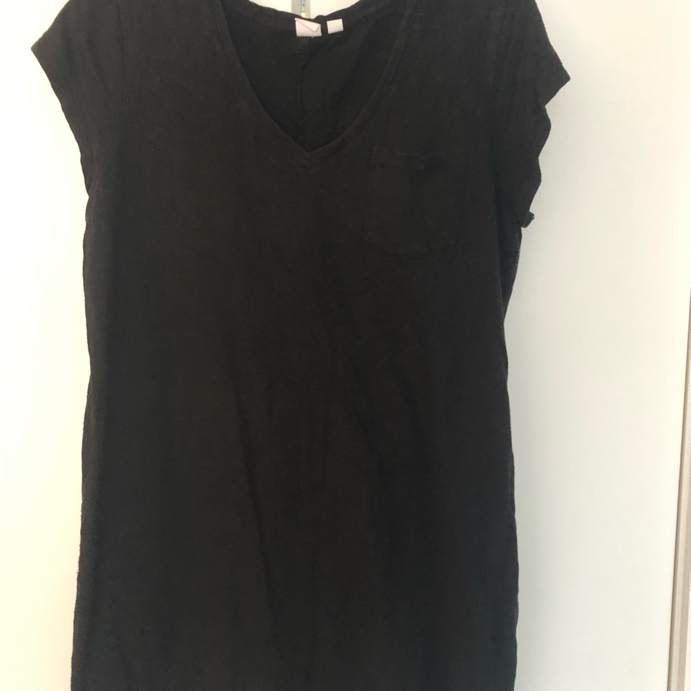 Gap Black V Neck T Shirt Dress